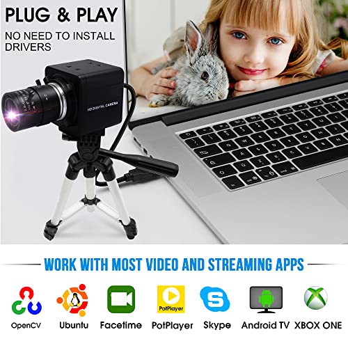 USB Camera 1080P High Speed 260fps 2.8-12mm 4X Optical Zoom Lens 2MP USB Webcam Manual Close up Zoom in and Out,UVC Computer Comference Golf Swing Camera for Raspberry Pi Windows Mac - color: 260fps USB Camera with 2.8-12mm Zoom Lens