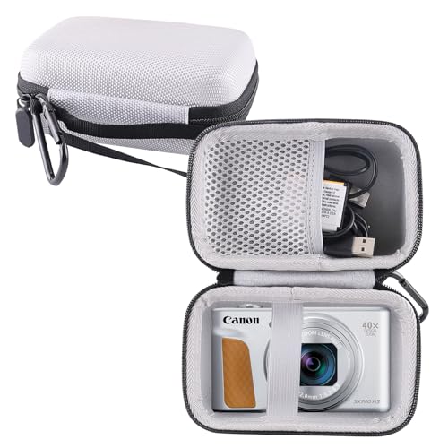 Hard EVA Travel Case for Canon PowerShot SX720 SX620 SX730 SX740 G7X /G7X Mark III /G7X Mark II Digital Camera (grey) - color: grey