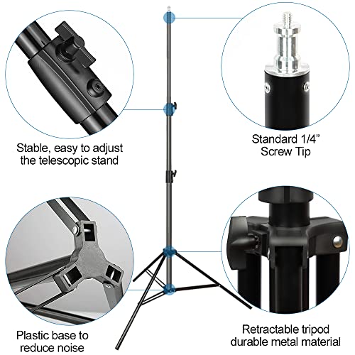 Aluminum Alloy Photography Tripod Stand, 9.19 Feet/2.8m Studio Lighting Tripod Stand for Video Lights, Photography Lights, Reflectors, Softboxes, Umbrellas - size: 1 Pack