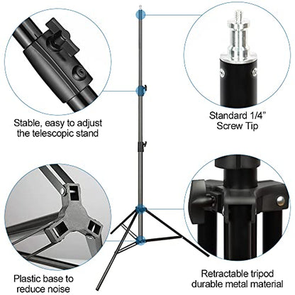 Aluminum Alloy Photography Tripod Stand, 9.19 Feet/2.8m Studio Lighting Tripod Stand for Video Lights, Photography Lights, Reflectors, Softboxes, Umbrellas - size: 1 Pack