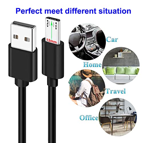 2Pcs 3FT 12mm Long Tip Micro USB Cable Compatible with Blackview BV4000 BV4900 BV5500 Pro/Plus BV5800 BV6000 BV6000s /Oukitel WP12 WP8 Pro, WP6/Doogee/Ulefone Armor X7 Pro X6 X5 Rugged Phones
