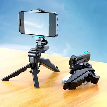Tripod Mini Flexible Phone Tripod Stand Vlog Selfie Stick with PhoneHolder, Mini Foldable Fandheld Phone Stand Compatible with iPhone Samsung Google,Black - color: Black, size: Tripod Stand