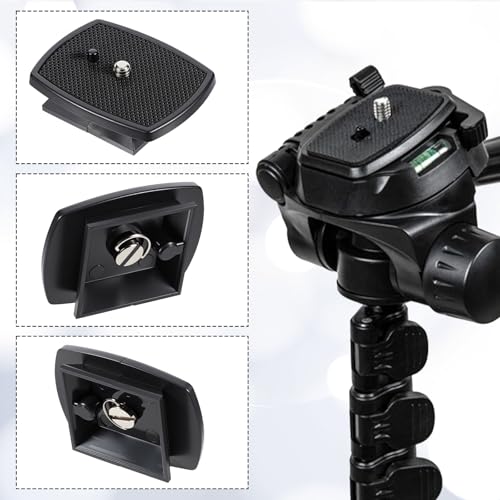 2 PCS Universal 43x43mm Quick Release Plate Set for Tripods, Camera Mounting Adapter Parts Replacement with Screws Camera Tripods Ball Head Quick Release Plate Replacement Quick-Release System