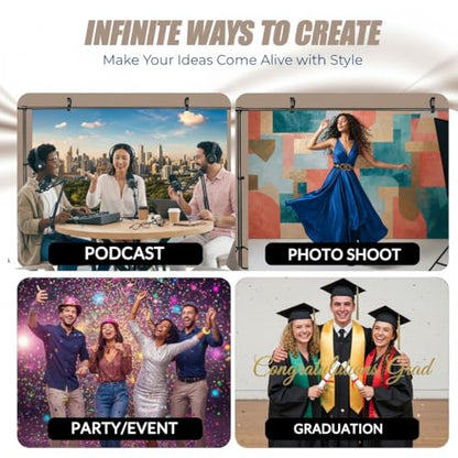 Custom Backdrop Personalized Photo Backdrop with Picture Logo Text,Customized Back Drop Banneror Photography,Customize Gift for Christmas, Birthday, Wedding, Graduation, Valentine's Day,5x6FT - size: 5x6FT