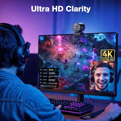 EMEET S600 4K Webcam with Tripod for Streaming - Sony 1/2.55'' Sensor, PDAF Autofocus, 1080P@60FPS, 2 Noise Reduction Mics, Built-in Privacy Cover, 73° FOV, Streaming Webcam for Product/Game/Beauty - style: S600 Sony Sensor with Tripod