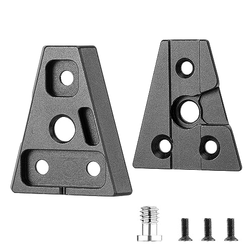 Fomito V-Lock Triangle Plate, Metal Alloy, Compatible with F970 Battery and V-Port Batteries, Includes Mounting Screws, Black（Two-piece Set） - color: Black, size: VK-V