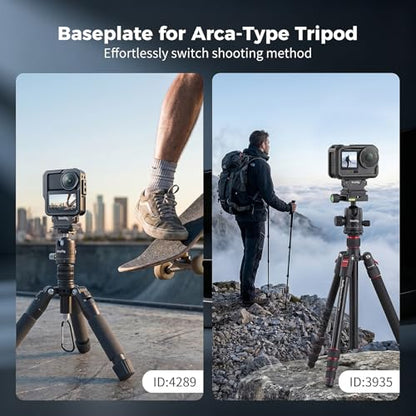 SMALLRIG Action 6 / Nano Magnetic Dual Direction Quick-Release Adapter, Aluminum Alloy Adapter Mount for DJI Osmo Action 6 / Osmo Nano, with Baseplate for Arca-Type Tripod - 6014