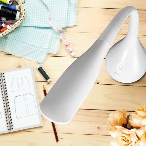 OttLite Creative Curves LED Desk Lamp, White | Natural Daylight LEDs | 4 Brightness Settings | Adjustable Flexible Neck | 11.25 to 23.75 inches - color: White