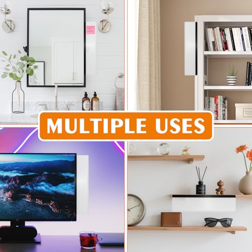 Office Desk Accessories, Monitor Memo Board, Office Supplies, for Office Decor, Women Men's Sticky Note Holder, Desk Decor, Cute Desk Accessories 1pcs Transparent Left (Left, 1) - style: Left