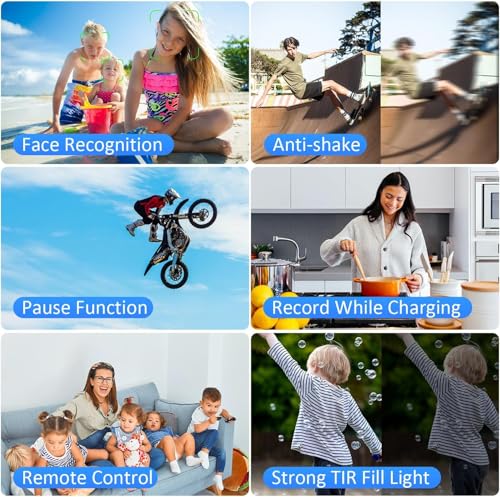 4K Ultra HD Video Camera Camcorder, 48MP Digital Recorder with Wireless Lavalier Microphone, 18X Digital Zoom, Remote Control, 32GB SD Card for Vlogging YouTube Travel