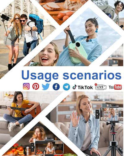 Mini Microphone for iPhone,Wireless Microphone with AI Noise Cancellation, Plug & Play, Up to 24-Hour Total Use with Charging Case, Ideal for TikTok, YouTube, Vlogging & Live Streaming