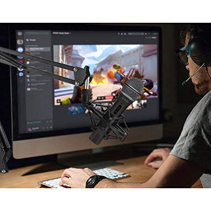 SUNMON Q2U USB/XLR Microphone Shock Mount Holder for Reduces Vibration and Noise, Suitable for Samson Q2U USB/XLR Dynamic Mic - color: Shock Mount
