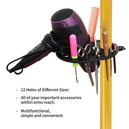 ZQIAN BEAUTY Heavy-duty Wig Stand Tripod, 55 Inch Metal Mannequin Head Stand Tripod For Hairdressing Training Head, Adjustable Wig Head Stand with Tool Tray (Golden, Mannequin Head Not Included) - color: Golden, size: 55 Inch
