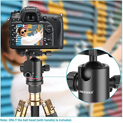 Neewer Heavy Duty Camera Tripod Ball Head with Handle and 1/4 inch Quick Shoe Plate, 360 Degree Panoramic Head for Tripod, Monopod, Slider, DSLR Camera, Camcorder, Load up to 17.6 pounds/8 kilograms - style: GM-HD