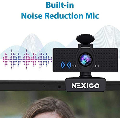 NexiGo N60 1080P Web Camera, HD Webcam with Microphone & Privacy Cover, USB Computer Camera, 110-degree Wide Angle, Plug and Play, for Zoom/Skype/Teams/OBS, Conferencing and Video Calling (Renewed) - style: 1080P Webcam