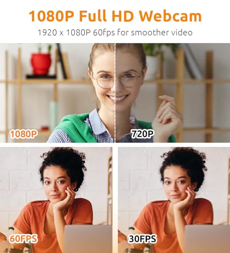 TOUCAN 1080P Webcam for pc, Webcam with Microphone for Laptop, Plug and Play USB Web Cam, 90°View Computer Camera, External Camera for Streaming, Skype, Zoom, FaceTime, Hangouts, MacBook/Tablet - style: W3001+Webcam