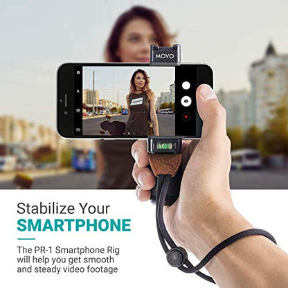 Movo Smartphone Vlogging Kit for iPhone with Shotgun Microphone, Grip Handle, Wrist Strap for iPhone and Android Smartphones for TIK Tok, Vlog, YouTube Starter Kit and Content Creator Kit