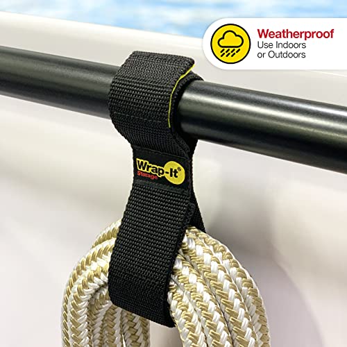 Twin-Straps by Wrap-It Storage - 12" (6-Pack) - Hook and Loop Hanging Cord Wrap for Multi-Purpose Cable and Hose Storage - size: 12" (6 Pack)
