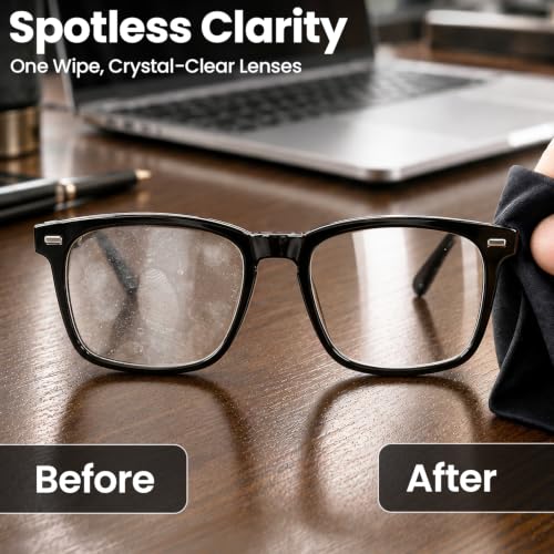 EVEO Glasses Cleaner Spray - Eyeglass Cleaner (No Streaks)| x2 Eye Glass Cleaners Spray + x2 Lens Cleaner Microfiber Cleaning Cloth, Glasses Cleaning Kit Eye Glasses Cleaner Spray & Cloth - 4oz(2ozx2) - size: 2 Fl Oz (Pack of 2)