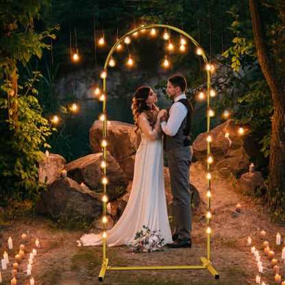 6 FT Metal Arch Backdrop Stand, Wedding Arch Frame for Parties, Birthday, Baby Shower, Graduation, Wedding, Bridal Shower, Arch Decoration of Garden, Floral, Balloon - size: 6FT-N