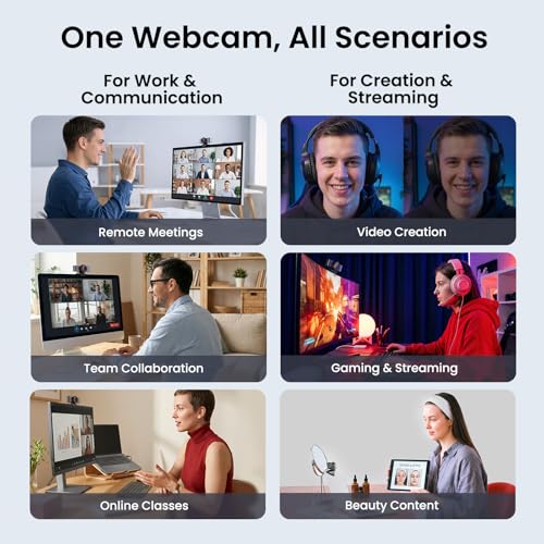 EMEET C960 Ultra 4K Webcam for Mac & PC, 1/1.5" Large Sensor, Metal Body, 0.2s Autofocus, DRC, Whiteboard Mode, Built-in Privacy Cover, 2 Mics, USB Webcam 4K for Meetings, Streaming & Content Creation - style: 4K Ultra