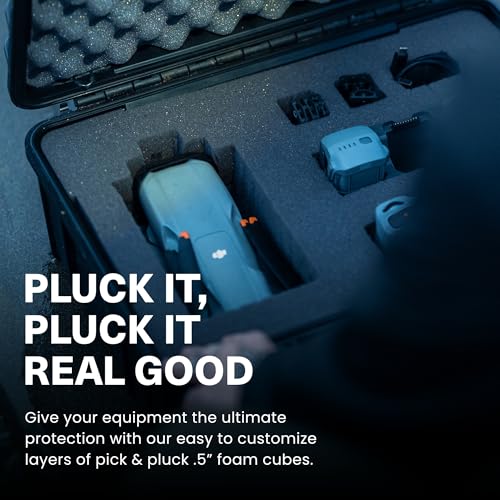 Condition 1 18" Medium Waterproof Hard Case with Foam, Model 801, Portable Protective Storage Box for Travel, Tactical Gear, Made in USA, 18.36"x13.70"x 7.03" Black - color: Black