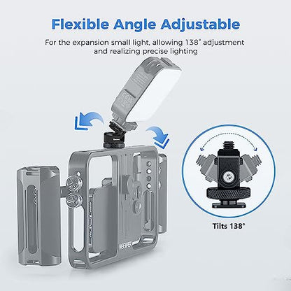 Moman Ball Head Cold Shoe Mount 1/4" Mini Adapter BH02 with 1/4"-20 Thread for Camera Microphone LED Video Light Monitor (2 Pack)