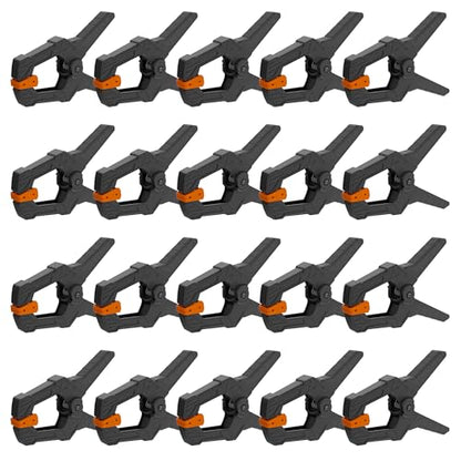 AMARTISAN 20-Pack Spring Clamps 3-inch, Small Heavy Duty Clips for Crafts, Backdrop Stand, Woodworking, Photography Studios, 1.77 Inch Mouth Opening - style: 3" Pack of 20