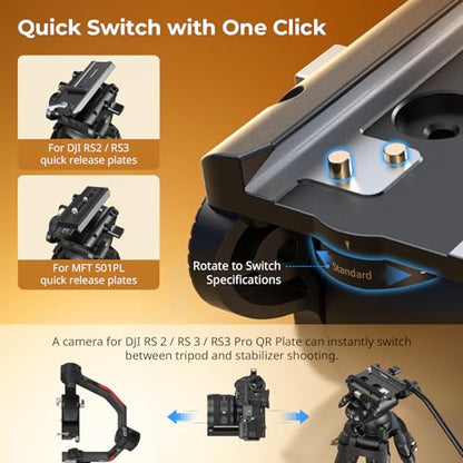 SmallRig AD-01S Video Tripod, 74" Heavy Duty Tripod with Pan and Tilt Fluid Head, Dual-Mode Quick Release Plate, Load up to 13.2lb / 6kg for DSLR, Camcorder, Cameras - style: AD-01S