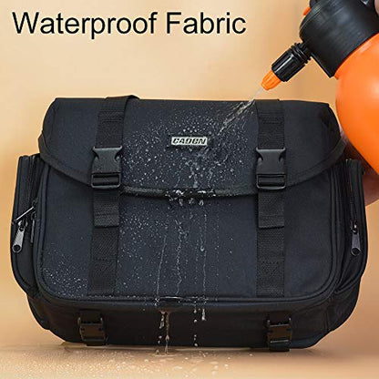 CADeN Camera Bag Case Shoulder Messenger Bag with Tripod Holder Compatible for Nikon, Canon, Sony, DSLR SLR Mirrorless Cameras Waterproof (Black, Small) - size: Small