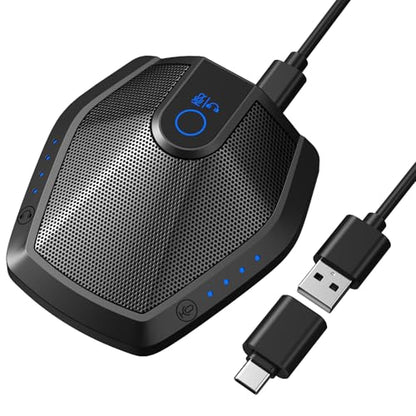 TONOR Conference Microphone with AI Noise Canceling, USB Mic for Teleconference, Condenser Mic for Work at Home, Volume Adjustment, Compatible with Windows and Mac, Desktop PC and Laptop, G11 PRO - style: Pro-Microphone with Typc C Adapter