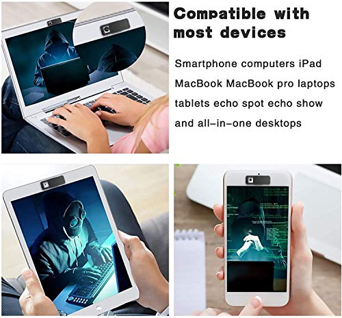 Huaxi Camcover-Webcam Cover, Laptop Camera Cover Slide Ultra Thin for Computer, MacBook Pro, MacBook Air, iPad, iMac, iPhone, Protect Webcam Privacy, Black