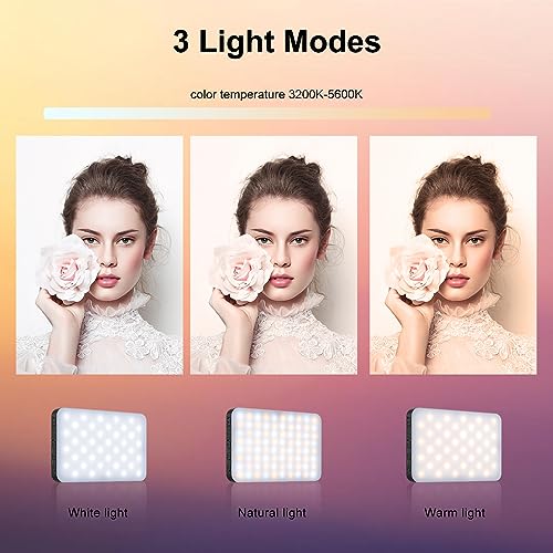 King Ma Portable Selfie Phone Light, 3 Modes LED Clip on Light Rechargeable Video Light for Phone Pictures, TikTok Vlog, Computer Laptop Video Conferencing