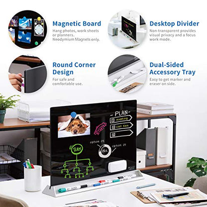 Audio-Visual Direct Magnetic Memo White Board Planner for Reception & Office (Divider, Black) - color: Black, size: Divider
