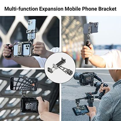 SmallRig Multifunctional Universal Cell Phone Mount Adapter, Phone Tripod Mount with Cold Shoe, Phone Holder for iPhone 16 15 14 13 12 11, Fits for Tripod Monopod Phone Cage Camera cage-3559