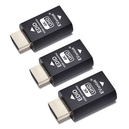 EVanlak Hdmi Edid Emulator Passthrough Eliminated Emulator Adapter 3rd Generrtion Work with Mac Thunderbolt to HDMI Switches/Extender/AV Receiver/Video Splitters 4k- 3840x2160@60Hz-3pack - color: E4K-3PCS