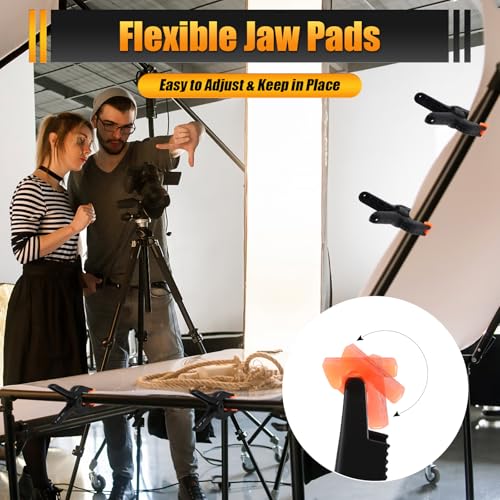 RELBRO Spring Clamps, 4.5 Inch Large Plastic Clips for Balloon Arch Backdrop Craft Decoration, Heavy Duty, Black, 10 Pcs - size: 4.5 Inch