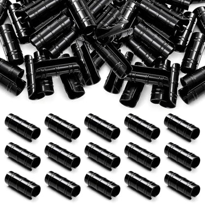 100 Pcs 1-1/4 Inch Greenhouse Clips, 32mm Black Plastic Clamp Garden Buildings Frame Snap PVC Pipe Tube Clips for Greenhouse Films Sunshade Nets Row Covers Shelters Fixing, Farming, Gardening - color: Black, size: 1-1/4 Inch