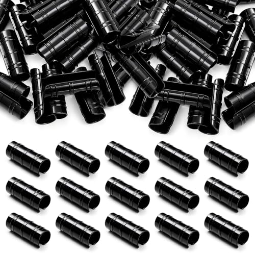 100 Pcs 1-1/4 Inch Greenhouse Clips, 32mm Black Plastic Clamp Garden Buildings Frame Snap PVC Pipe Tube Clips for Greenhouse Films Sunshade Nets Row Covers Shelters Fixing, Farming, Gardening - color: Black, size: 1-1/4 Inch