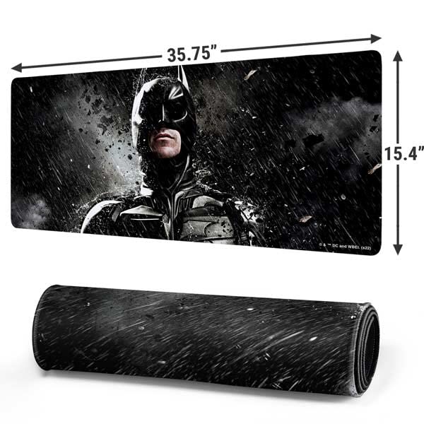 Skinit Extra Large Gaming Mouse Pad - Officially Licensed The Dark Knight Rises Raining Design with Stitched Edges, Waterproof, Non-Slip Rubber Base, Desk Mat for Keyboard & Mouse, 35.75" x 15.4" - color: Black - DRKNTR03, size: 35.75" x 15.4"