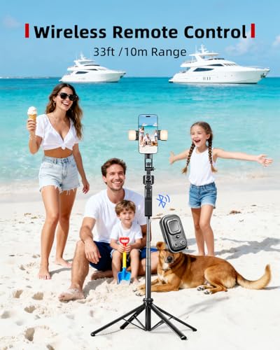 Auto Face Tracking Selfie Stick Tripod for iPhone with Light 360° Rotation That Follows Your Movement 63" Camera Tripod Stand with Remote for Content Creator Vlog Live Stream Video Recording - style: B-Auto Face Tracking Tripod with 2 Square Light