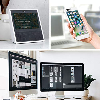 imluckies Metal Webcam Cover Slide, 0.023 inch Camera Cover for Laptop Computer MacBook Pro/Air iMac iPad Tablet iPhone 8/7 Plus, Echo Show/Spot Web Camera Blocker Privacy Protector [1 Black+1 White] - color: 2 Pack-Black and White