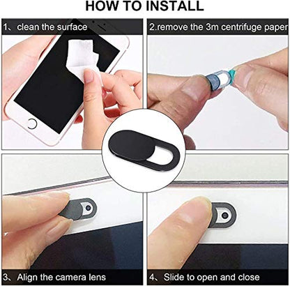 Webcam Cover,3 PCS Camera Cover Slide, Ultra-Thin Webcam Cover Slide Compatible for Laptop Desktops, MacBook, PC, Tablet, Cell Phone and more Accessories -Protect Your Privacy Security (3-Pack) - color: 3 PACK