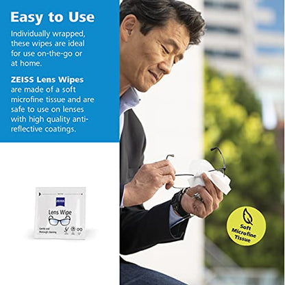 Zeiss Pre-Moistened Lens Cleaning Wipes, 400 count (Pack of 2) - size: 400 Count (Pack of 2)