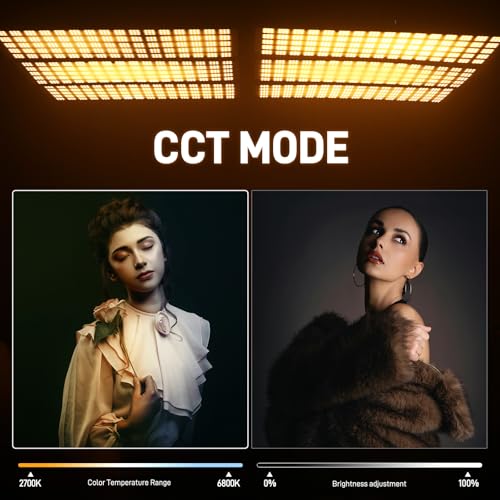 GVM 200W Bi-Color LED Light Panel, Z200B Ultra-Thin Expandable Soft Video Light 2700K–6800K CRI 97+, Modular Zipper Design, App & DMX Control Photography Light for Studio, Film & Live Streaming - size: Z200B