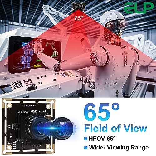 ELP 3.6mm Lens Raspberry Pi 1080P H.264 Microphone PC Web USB Security Camera for Computer Mini UVC USB2.0 Video Audio Webcam Board 2MP CMOS AR0330 Lightburn Laser Camera for Laptop - size: 3.6mm lens