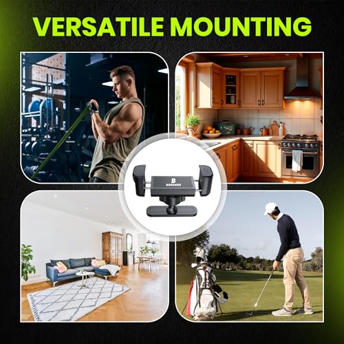 Magnetic Phone Holder for Gym with N52 Magnet and Secure Clip, Strong Magnetic Phone Mount for All Phones, Attaches to Metal Surfaces, Portable Gym Accessories for Men & Women, Secure Grip - style: Clip mount