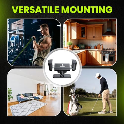 Magnetic Phone Holder for Gym with N52 Magnet and Secure Clip, Strong Magnetic Phone Mount for All Phones, Attaches to Metal Surfaces, Portable Gym Accessories for Men & Women, Secure Grip - style: Clip mount