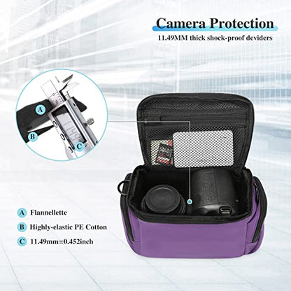 G-raphy Camera Case Bag DSLR SLR Bag for Canon, Nikon, Sony,Panasonic, Olympus and etc - color: Purple