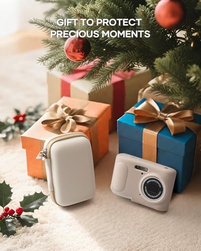 KODAK PIXPRO FZ45 Case Kit – Shockproof Hard Travel Case + Soft Silicone Cover, Organized Accessory Storage, Anti-Scratch Slim Fit, Lightweight Durable, Beige - color: Beige